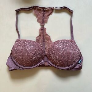 Pink Victoria’s Secret Date Push-Up Front Closure Bra